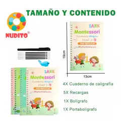 GENERICO - Cuadernos Mágicos Reutilizables Libros Escribir Caligrafía