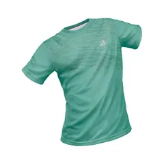 ARMAZI SPORT - CAMISA DEPORTIVA RUNNING-GYM HOMBRE ARMAZI MANGA CORTA VERDE.