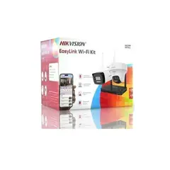 HIKVISION - Kit Cámaras Easy Link Wi-Fi 4 MP (Cámara Bala y Cámara Torreta) NKS424W02H