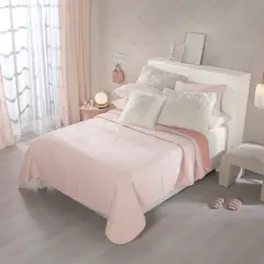 VIANNEY - Cubrelecho Novo Sweet Pink King Size