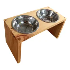 GENERAL - Comedor para Mascotas en madera Pino Talla M