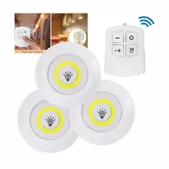 SKY - Lamparas Luz Led X3 Portatil Inalambricas Adhesivas + Control