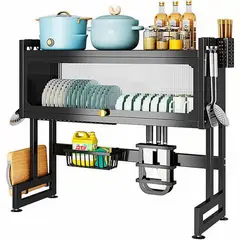 DAYOSHOP - Organizador Y Escurridor Platos Loza Con Tapa 65 Cm