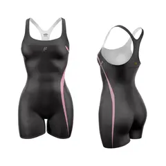 ARMAZI SPORT - ENTERIZO - TRAJE DE BAÑO DEPORTIVO PARA MUJER ARMAZI NEGRO-ROSA