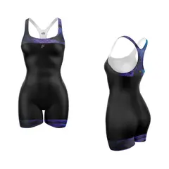 ARMAZI SPORT - ENTERIZO - TRAJE DE BAÑO DEPORTIVO PARA MUJER ARMAZI NEGRO-MORADO