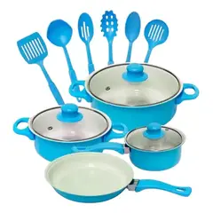 GENERICO - Set Cocina Ollas Sarten Utensilios Antiadherentes Batería