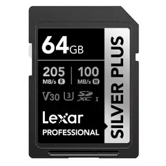 LEXAR - Memoria SD Silver Plus 205 Mb/s - 64 Gb