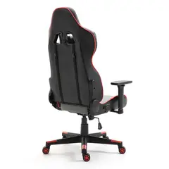 GENERICO - Silla Gamer Jertech Giratoria Con Soporte Lumbar Y Pie GR101 Roja