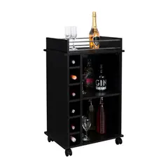 RTA DESIGN - Bar Dukaty Wengue con Rodachines Para Su Fácil Desplazamiento