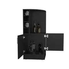 RTA DESIGN - Bar Bajo Jake Wengue con espacio para organizar licores ZF