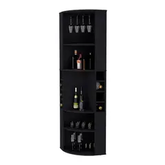RTA DESIGN - Bar Esquinero Nabod Wengue con espacio para organizar licores ZF