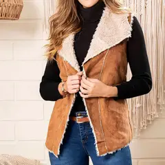 CROYDON - Chaleco Nicolet Café para Mujer
