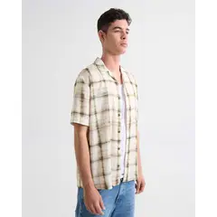 SEVEN SEVEN - Camisa Resort A Cuadros Para Hombre Verde