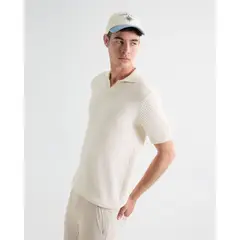 SEVEN SEVEN - Polo Tejido Tricot Para Hombre Crudo