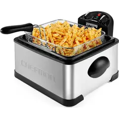 CHEFMAN - Freidora Profunda 45L Temporizador Acero Inoxidable