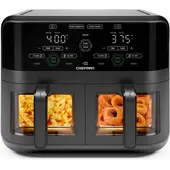 CHEFMAN - Freidora de aire 6 Cuartos 2 cestas independientes modelo dual