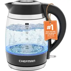 CHEFMAN - Hervidor eléctrico 18L 1500W acero inoxidable BPA free