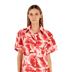 MERCEDES CAMPUZANO - Camisa Alexa Estampado Rojo