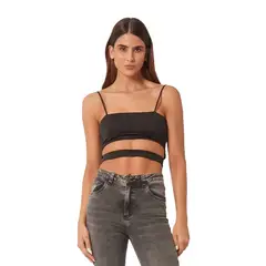 MERCEDES CAMPUZANO - Top Beverly de Mujer - Negro