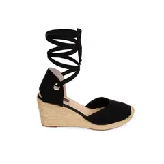 MERCEDES CAMPUZANO - Spadrilla Plataforma Kiri de Mujer-Negro