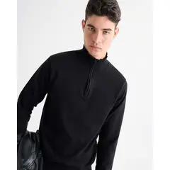 SEVEN SEVEN - Saco Para Hombre Cuello Alto O Cuello Tortuga Color Negro Marca #45330244
