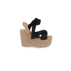 MERCEDES CAMPUZANO - Spadrilla Plataforma Suki de Mujer Negro