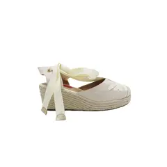 MERCEDES CAMPUZANO - Spadrilla Plataforma Serene de Mujer Beige