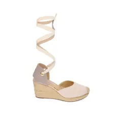 MERCEDES CAMPUZANO - Spadrilla Plataforma Kiri de Mujer Beige