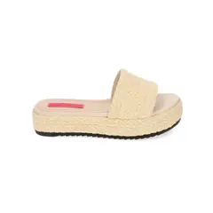 MERCEDES CAMPUZANO - Sandalia Yute Snorri de Mujer Beige