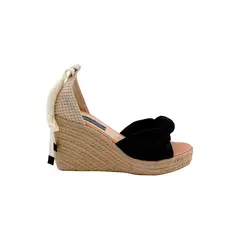MERCEDES CAMPUZANO - Spadrilla Plataforma Inner de Mujer Negro