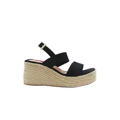 MERCEDES CAMPUZANO - Spadrilla Plataforma Victoria Negro