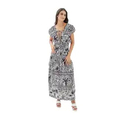 MERCEDES CAMPUZANO - Vestido Largo Carlota de Mujer AiresNeg