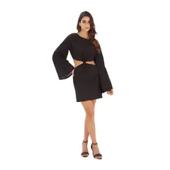 MERCEDES CAMPUZANO - Vestido Corto Albín de Mujer Negro