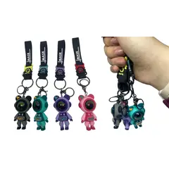 MAZUGI - Llavero En Forma De Astronauta De Goma X1 Unidad, 4 Colores