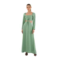 MERCEDES CAMPUZANO - Vestido Largo Aura de Mujer VerdeOsc