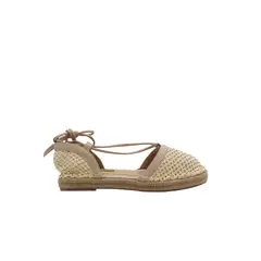 MERCEDES CAMPUZANO - Spadrilla Plana Gabi de Mujer Beige