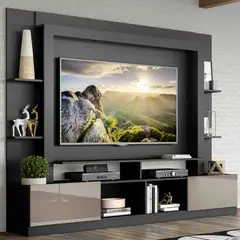 GENERICO - Centro de entretenimiento moderno para TV hasta 65” con repisas