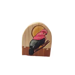 GENERICO - ROMPECABEZAS PEQUEÑO DE 4 PIEZAS EN MADERA MOTIVO GALLO