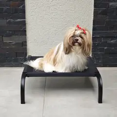 INDUHOGAR - Cama elevada para perros en tubo y lona antifluidos talla S