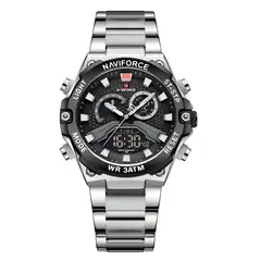 NAVIFORCE - Reloj Casual Nf9207 Crono Hombre Acero+ Estuche