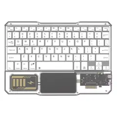 GENERICO - Combo Teclado Y Mouse Bluetooth Recargable Kb-333 Blanco
