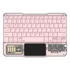 GENERICO - Combo Teclado Y Mouse Bluetooth Recargable Kb-333 Rosado