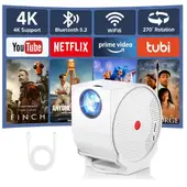 GENERICO - Proyector con Android Full HD 1080P Wi Fi Bluetooth Video Beam