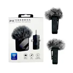 GENERICO - Micrófono Inalámbrico Solapa Profesional F11-2 X2