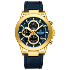 NAVIFORCE - Reloj Casual Nf8073 Crono Hombre Cuero + Estuche