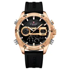 NAVIFORCE - Reloj Casual Nf9223 Crono Hombre Goma + Estuche
