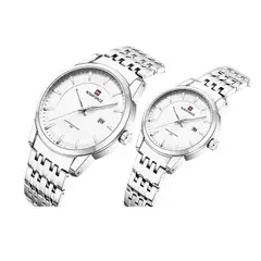 NAVIFORCE - Reloj Pareja Nf9228m Crono Love Acero + Estuche