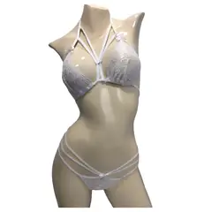RAINBOW MODA - Conjunto de Lenceria Sexy Mujer de tiras panty y bralette