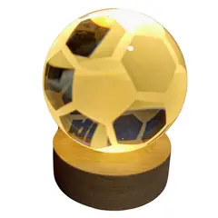 D LIGHT - Lampara Led 3d Esfera de Cristal 8cm