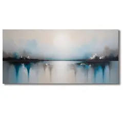GENERICO - Lienzo Cuadro Decorativo Horizonte Minimalista Cielo y Mar 118x55Cm